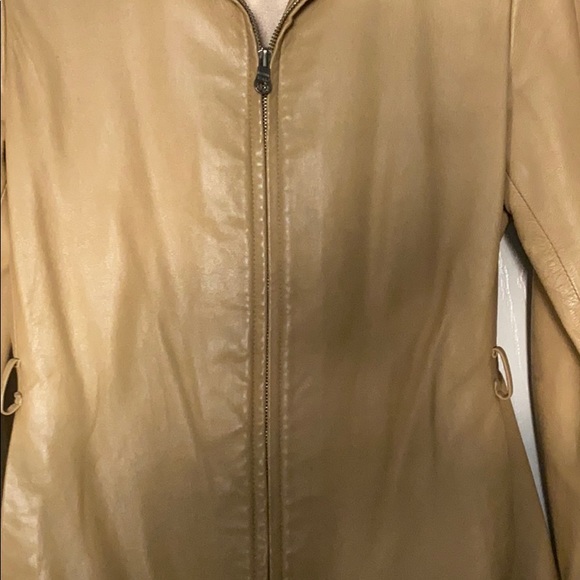Marc New York Beige Leather Jacket - Picture 7 of 12
